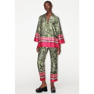 ZARA PRINTED OVERSIZED SHIRT